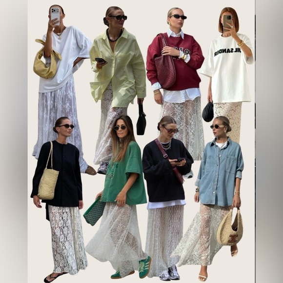 NWOT Proenza Schouler Jasmine White Lace Skirt White Sheer Skirt Size 4 - Picture 2 of 14